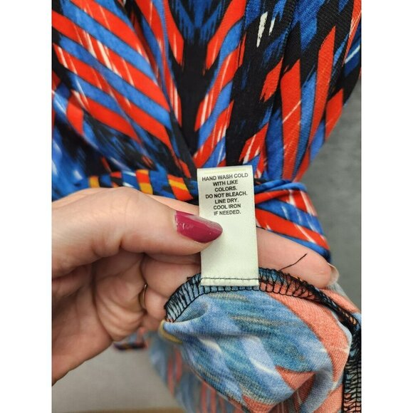 Cato Womens Multicolor Chevron Print Tunic Top 18/20 3/4 Sleeves Lightweight & S - Picture 4 of 5